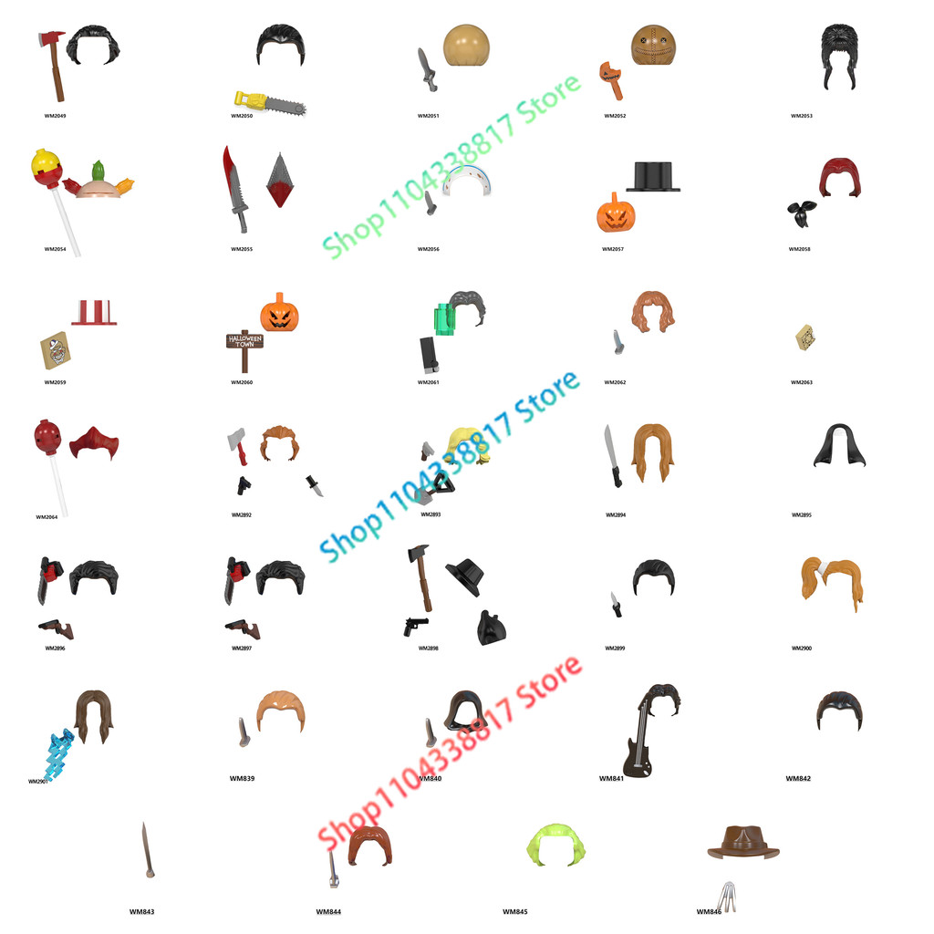 WM Blocks WM6075 WM6101 WM6102 WM6205 Horror Halloween Movies Bricks Toy Scream Jack Dolls Buig Bloc