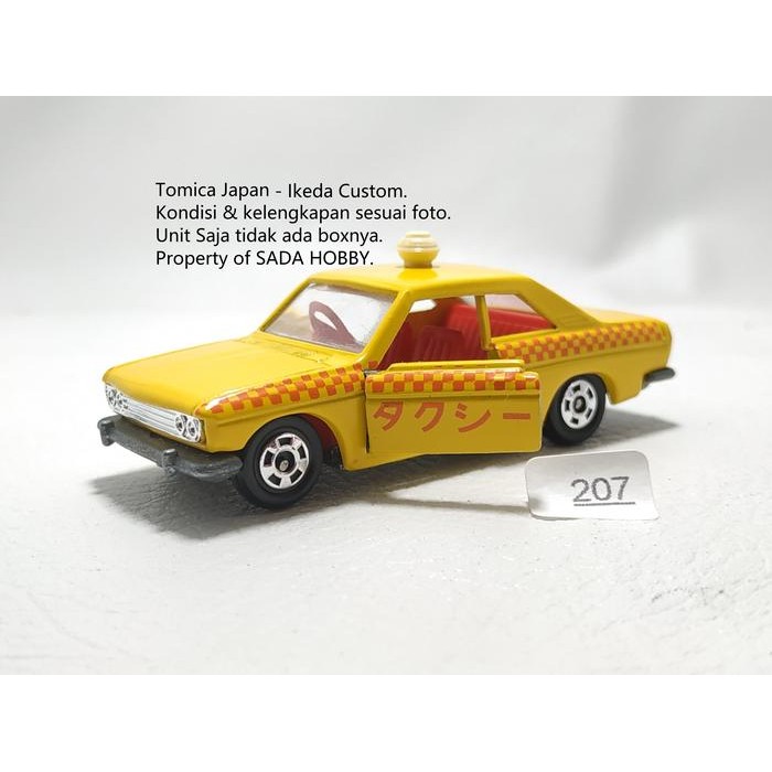 HW  Diecast Vintage Tomica Nissan New Bluebird SSS Coupe Taxi Model Japan Unit Only