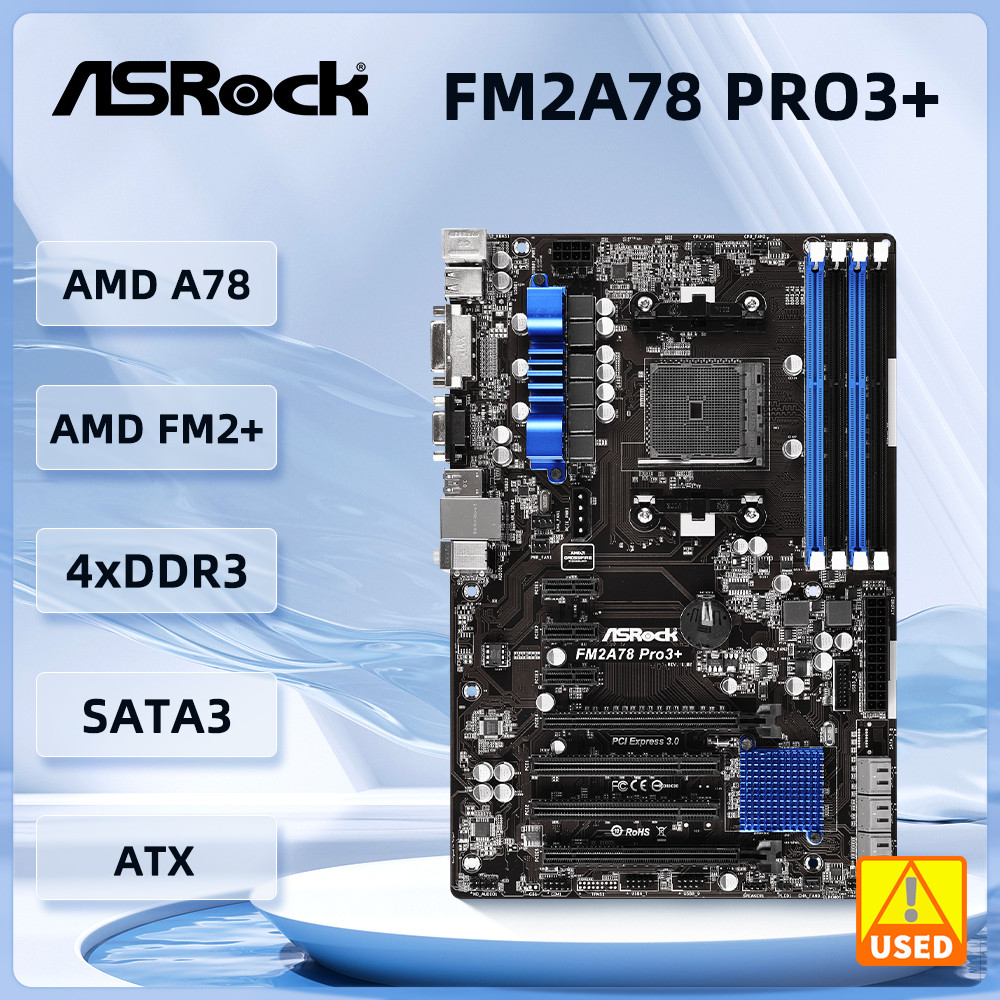 ASROK FM2A78 PRO3+ Motherboard Socket FM2+ AMD A78 support A10 AD8750 A8 AD7600 X4 AD860 A10 AD6700 