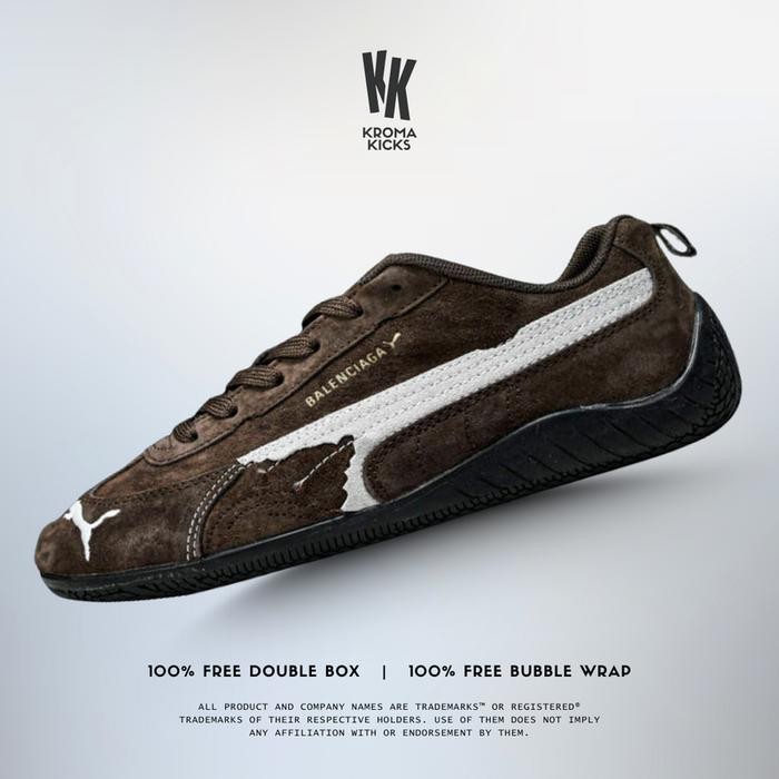 BLCG x Puma Speedcat Suede Distressed Brown White Black Sneaker Sepatu WSDSD2910 (Size 36-45)