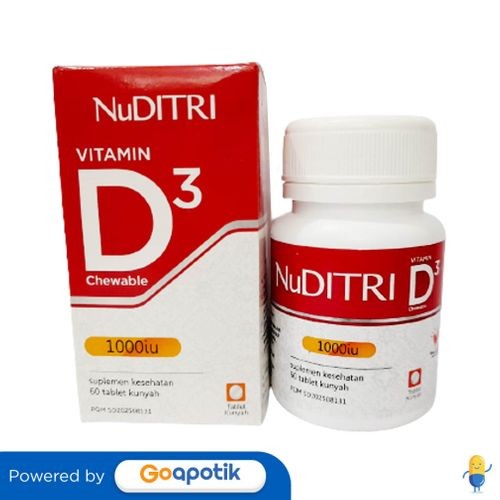 Nuditri Vitamin D3 1000 Iu Botol 60 Tablet