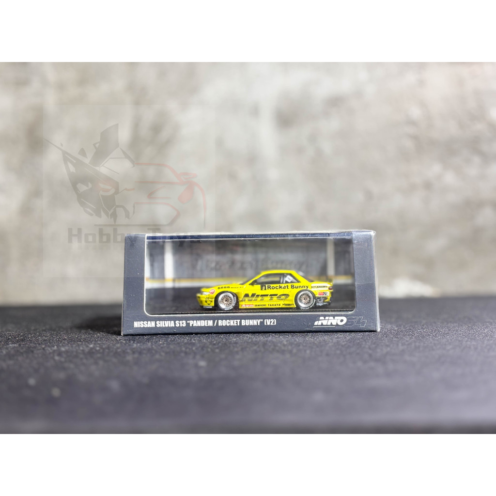 Inno64 Nissan Silvia S13 " Rocket Bunny" (v2) Yellow