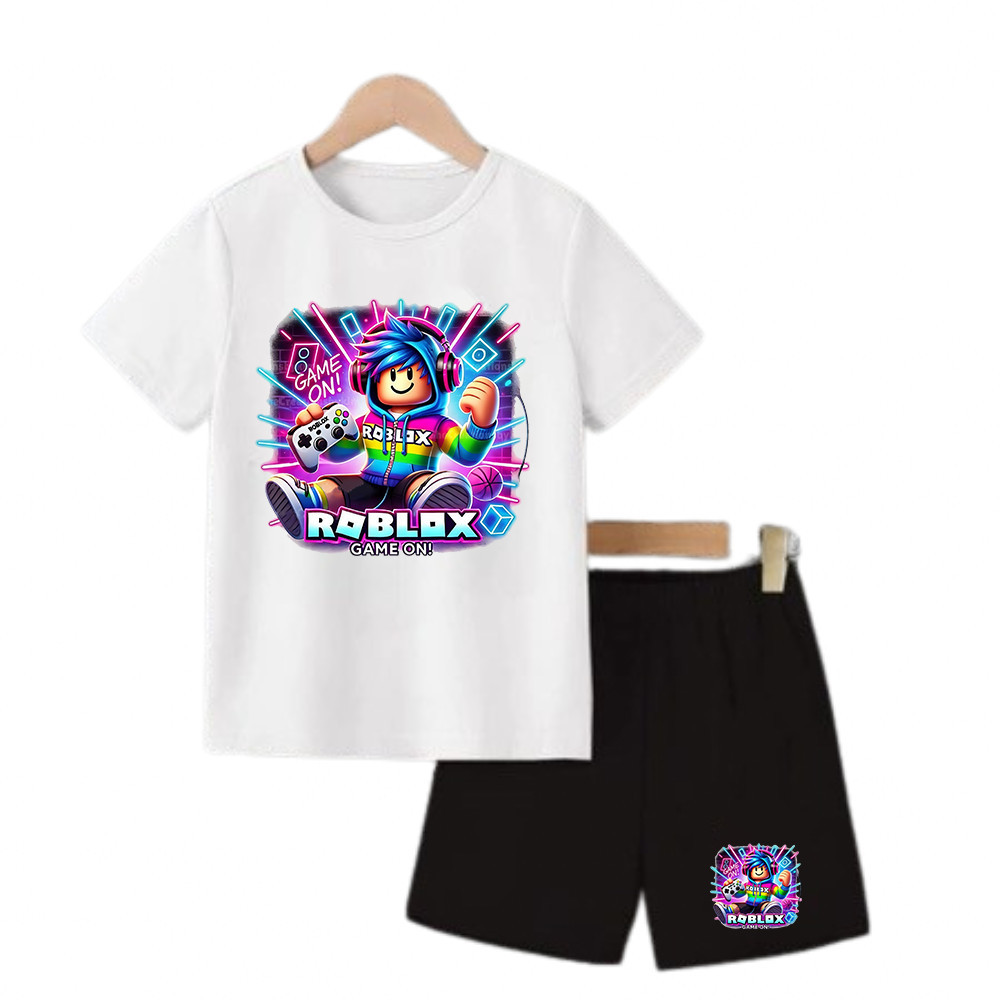 SETELAN ANAK ROBLOX / BAJU ANAK-ANAK COWOK CEWEK / SETELAN KAOS ANAK UNISEX UMUR 2-10 TAHUN / R  GAM