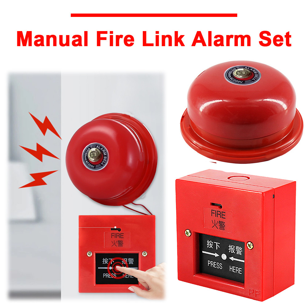 Manual Call Point Fire Alarm with Key Sound and Light Fire Alarm Fire Warning Siren for Home Or Offi