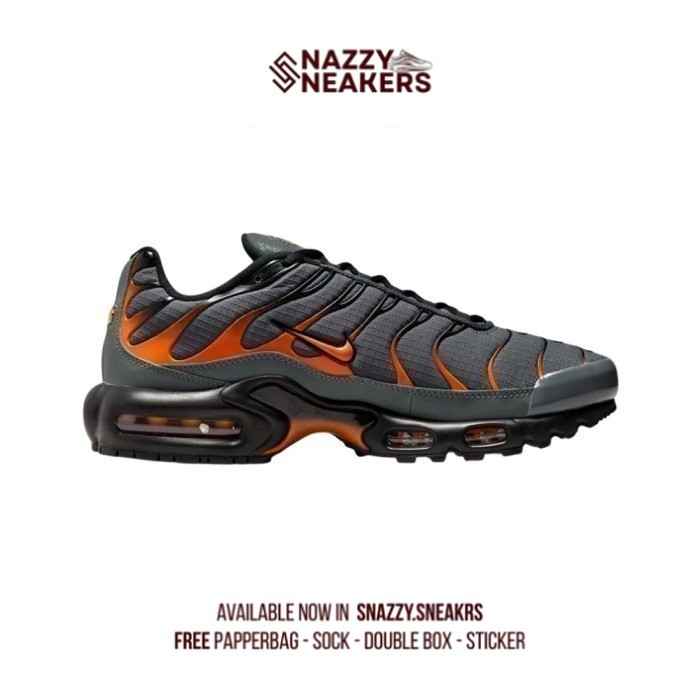 Sepatu Nike  Air Max Plus Tn Grey Orange Sneakers Original unisex