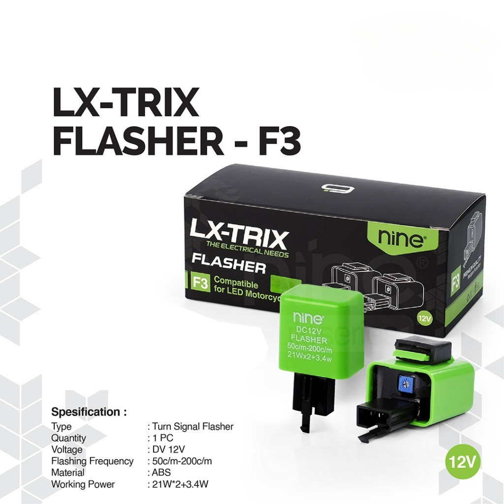 Flasher Untuk Atur Kedipan Sein Motor Vario 150 Aerox New Lexi New R15 F3  NINE AUTOSERIES