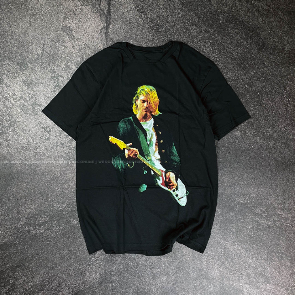 KURT COBAIN - GUITAR PHOTO COLOUR Kaos Band Original COD