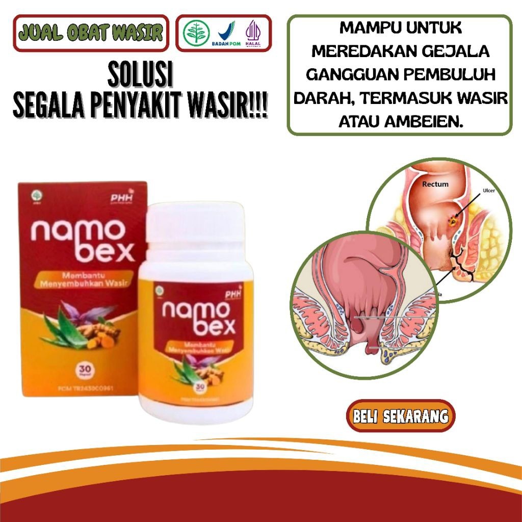 NAMOBEX HERBAL ORIGINAL OBAT WASIR AMBEIEN BPOM BPOM