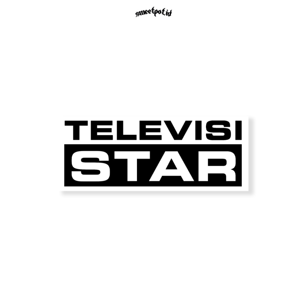 Stiker Aesthetic "televisi Star" / Stiker Helm / Stiker Local Brand / Stiker Aestethic / Anti Air