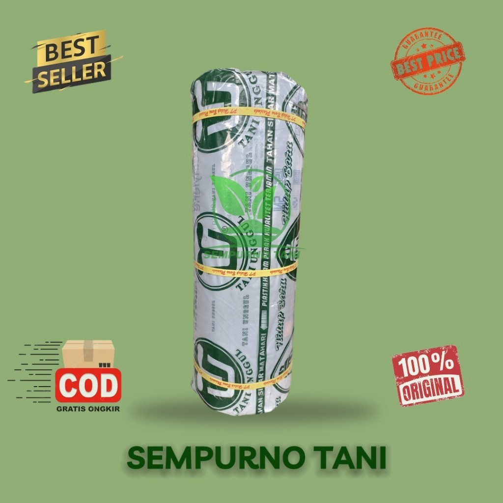 Mulsa BELL 1 Roll 18 Kg Lebar 120cm - Plastik Mulsa Hitam Perak Mulsa Silver Plastik Pertanian