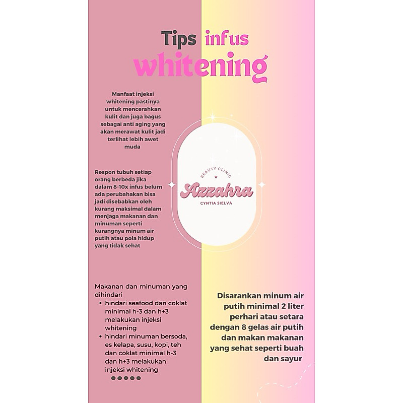 azzahra infus whitening | OBAT PEMUTIH BADAN | SUNTIK PUTIH