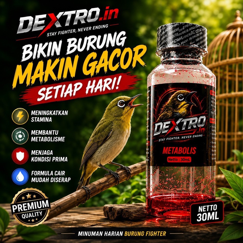 ORIGINAL Dextro.in Metabolis Pleci | Vitamin Burung Pleci Sogon Instan Gacor | Doping Pleci | Dextro