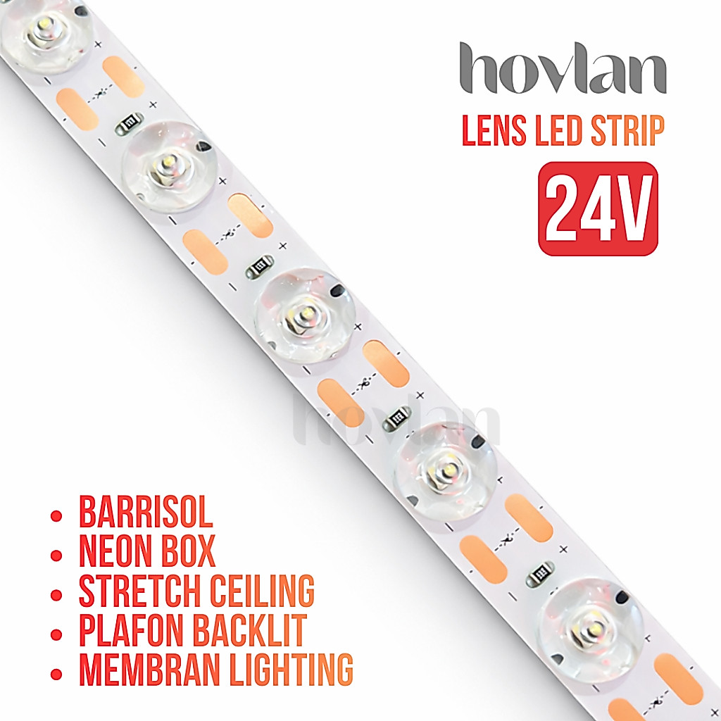 Led Strip Hovlan 24v HVS2416L Lens Diffuse Difus Plafon Kain Membran PVC Neon Box Backlit Barrisol P