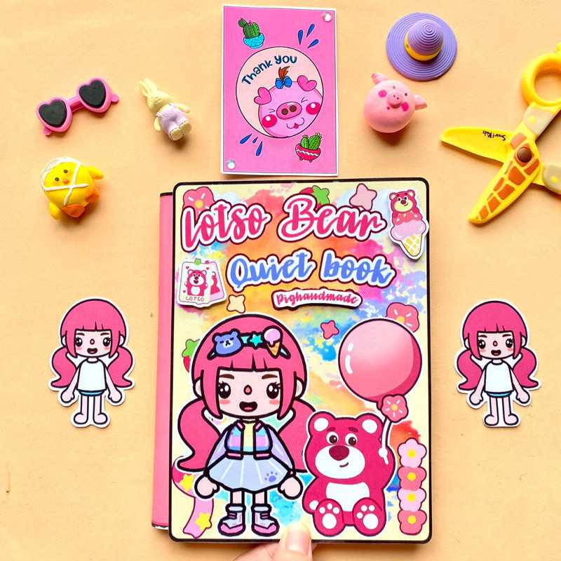 Toca Life World Quiet Book Toca Boca Lotso Bear Cute Bear House Buku Aktivitas Anak Quiet Book Rumah