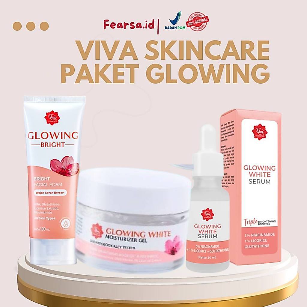(3produk) Viva Moisturizer Gel + Viva Facial Foam + Viva Serum / Viva Paket Skincare Melembabkan Waj