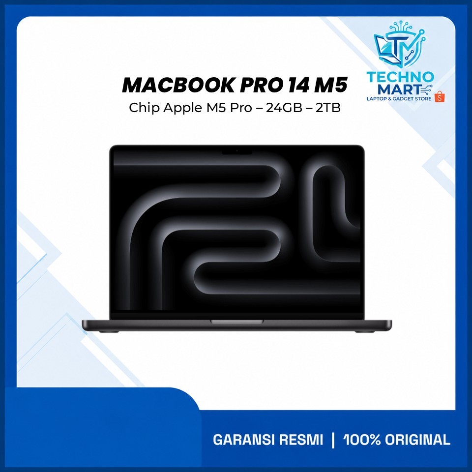 Apple Macbook Pro14 M5 Pro 20C GPU 24GB 2TB 18C CPU 14.0 Garansi Resmi Indonesia