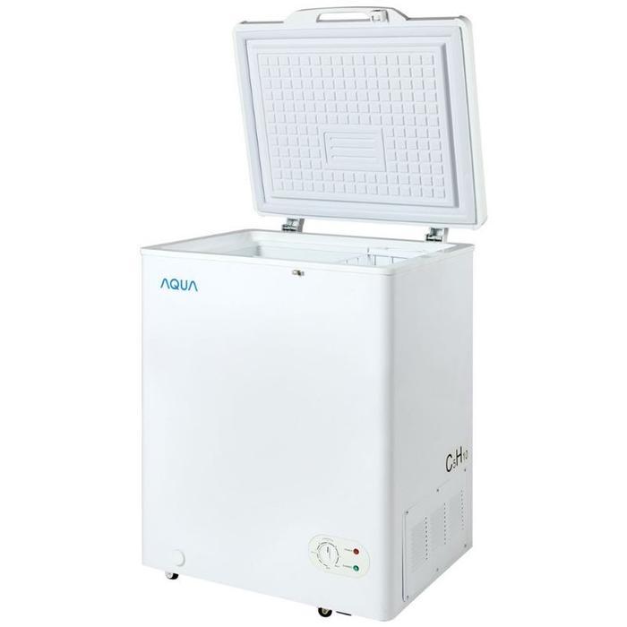 AQUA FREEZER BOX 120 LEMARI ES PINTU ATAS 100 L LITER FRIZER FRISER BOK AQUA HOME LIVING PENDINGIN P