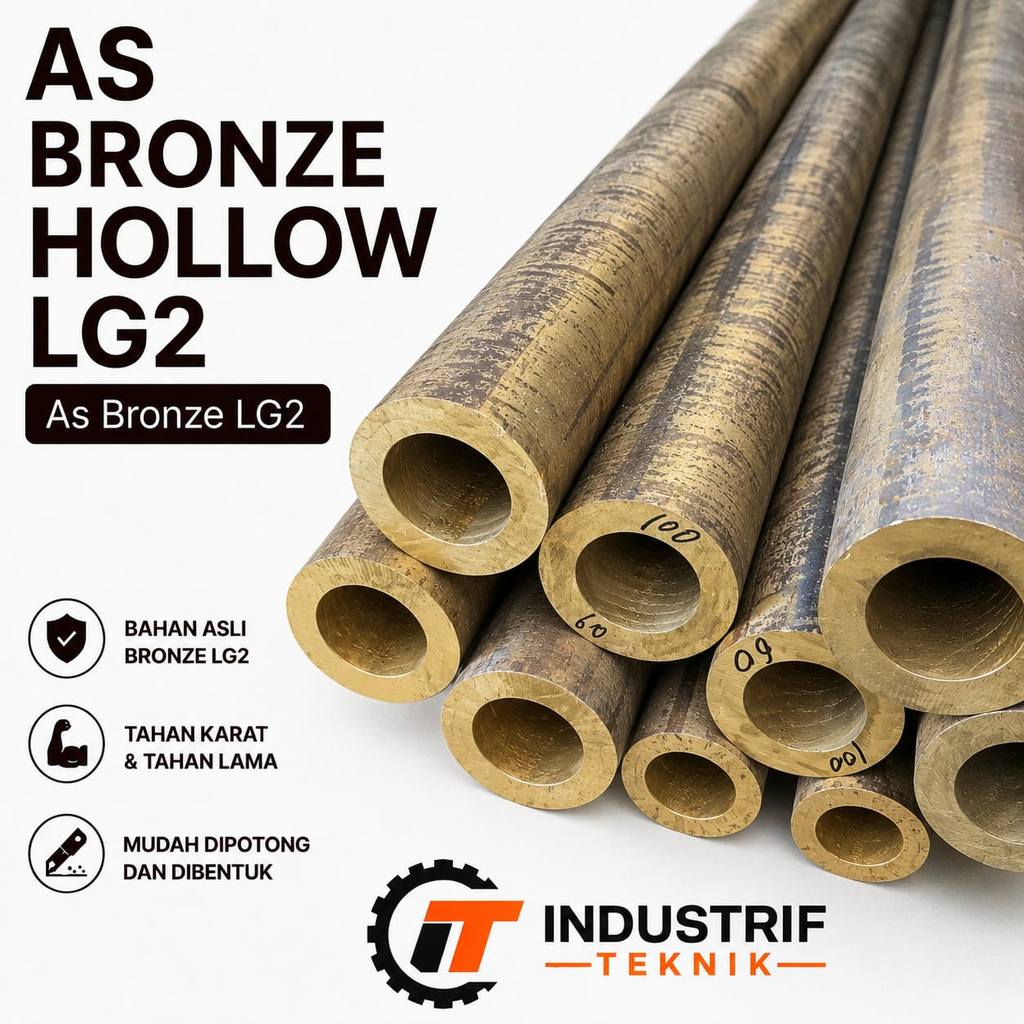 AS Bronze Lubang ( OD 27mm x ID 10mm ) | Bronze Hollow Bar per 1cm