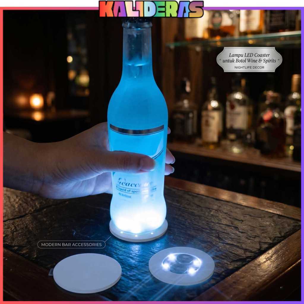 Lampu Alas Botol Wine Bottle Stickers LED Coaster Light - LG230