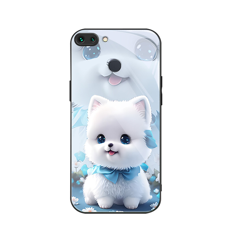 For Xiaomi 8 Lite/Mi 8 Lite ,Case Anti Jatuh Berkualitas dengan Desain Anjing Putih yang Lucu