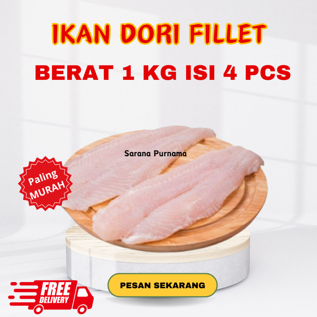 

Ikan Dori 1kg Isi 4 / Ikan fillet dory / Dorry oremium