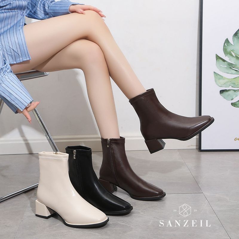 Sepatu Boot Kulit Wanita GO1880 Sepatu Tinggi Wanita