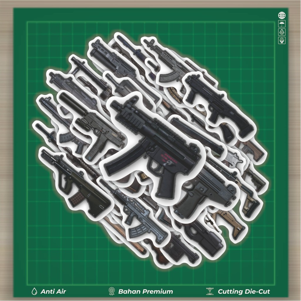 

HOT 50 PCS STIKER Stiker Game PUBG Weapons Stiker Fashion Cars Decal Dingin Kartu Album Custom Vinyl Anti Air- Sticker Aesthetic Buku Journal Koper Casing HP Tablet Laptop Helm Motor Botol Minum