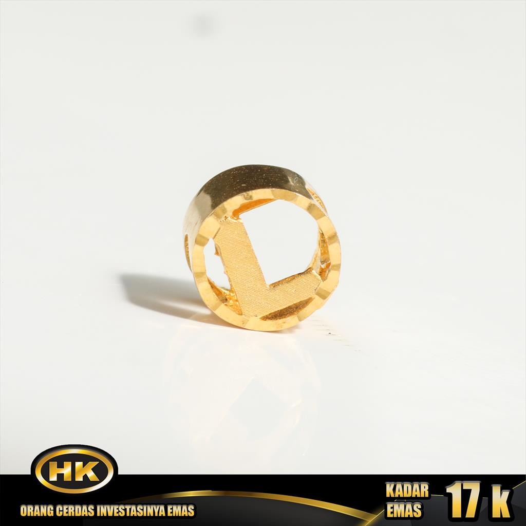 Liontin Emas 17K - HURUF L - HKGOLD