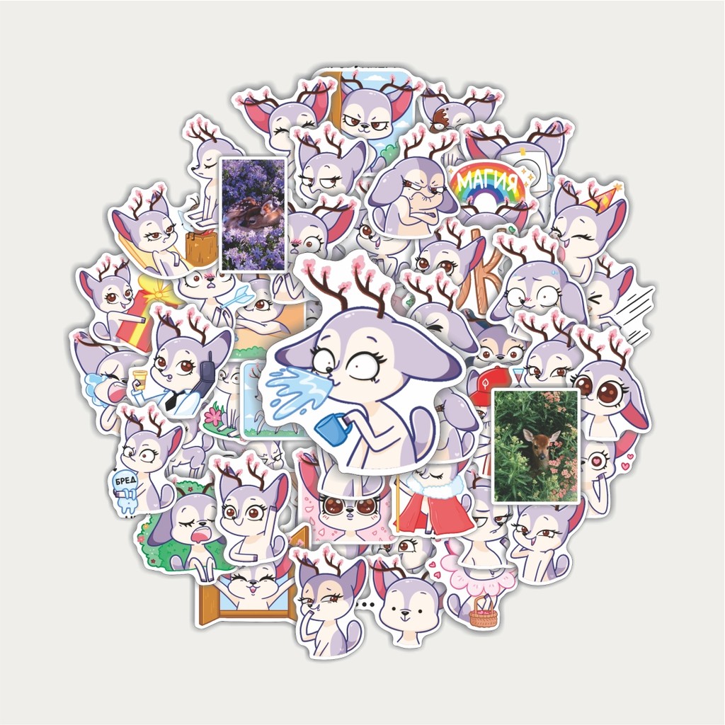

Sticker Pack Stiker Animal Cute Bloomy | Sticker TUMBLR | Stiker LAPTOP KOPER HELMP