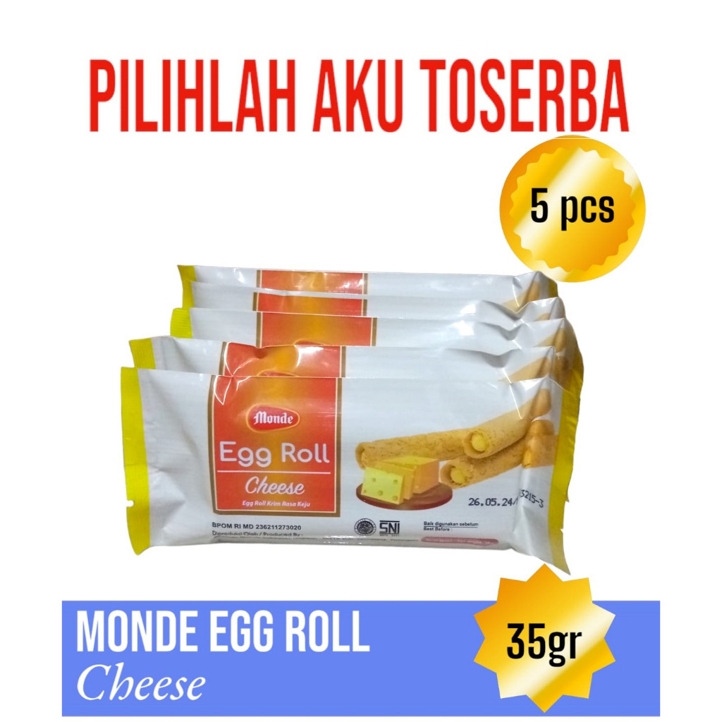 

Biskuit Monde EGG ROLL CHEESE 35 gr - ( HARGA 5 pcs )
