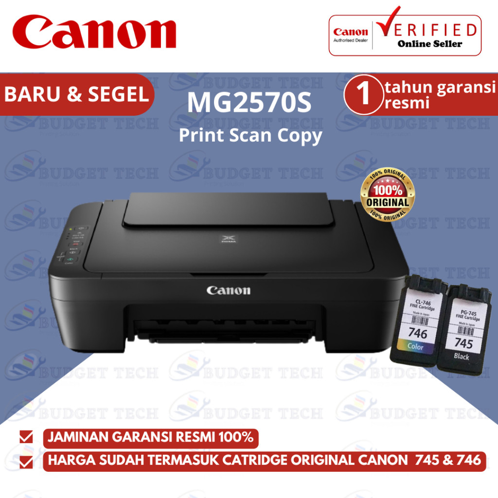 

Printer Canon PIXMA MG2570s Print Scan Copy - Baru Garansi Resmi