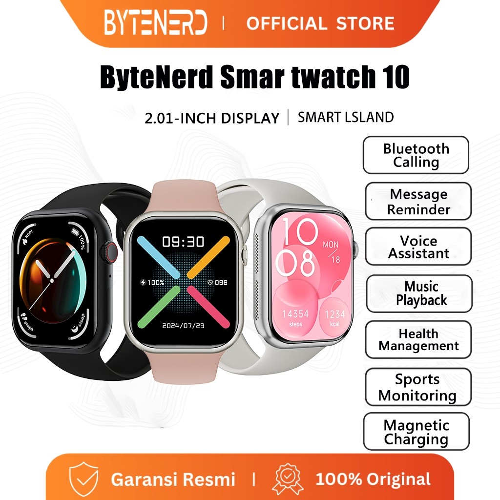 

ByteNerd New Smart Watch 2.01" HD Full Screen Fitness Tracker Bluetooth Call Smartwatch Custom Wallpaper