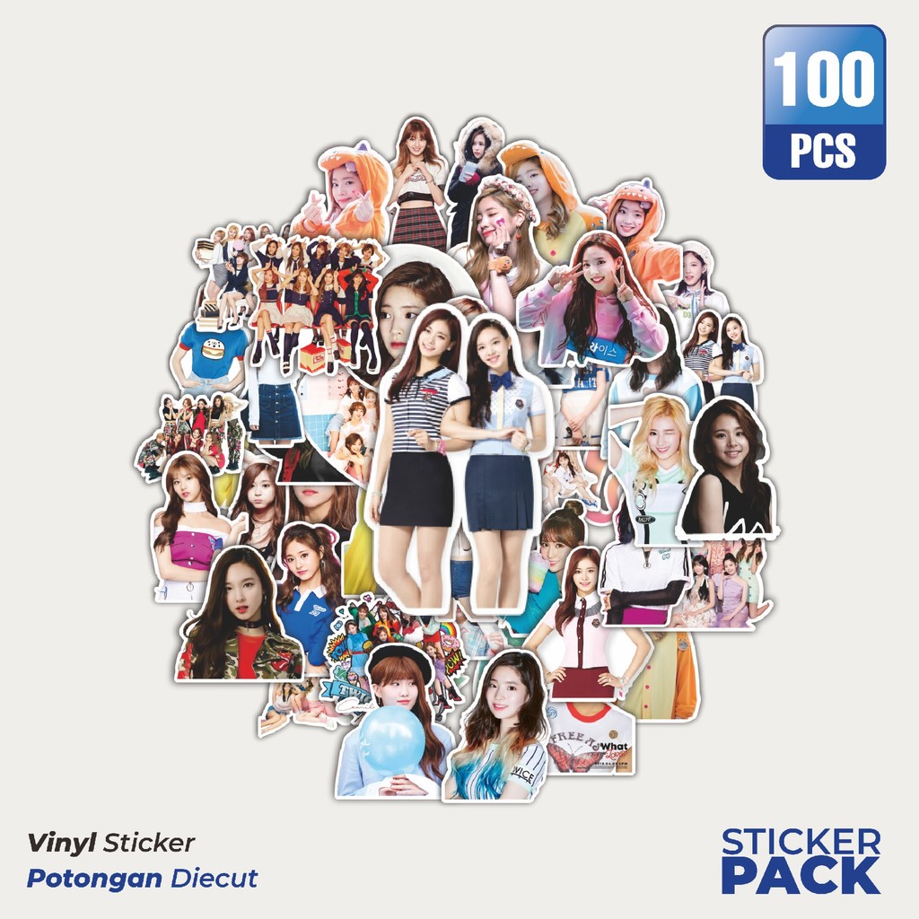 

Terbaru! 50 pcs Stiker Twice Girls Band Dekorasi Lucu Kreatif untuk Notebook, Skateboard, HP