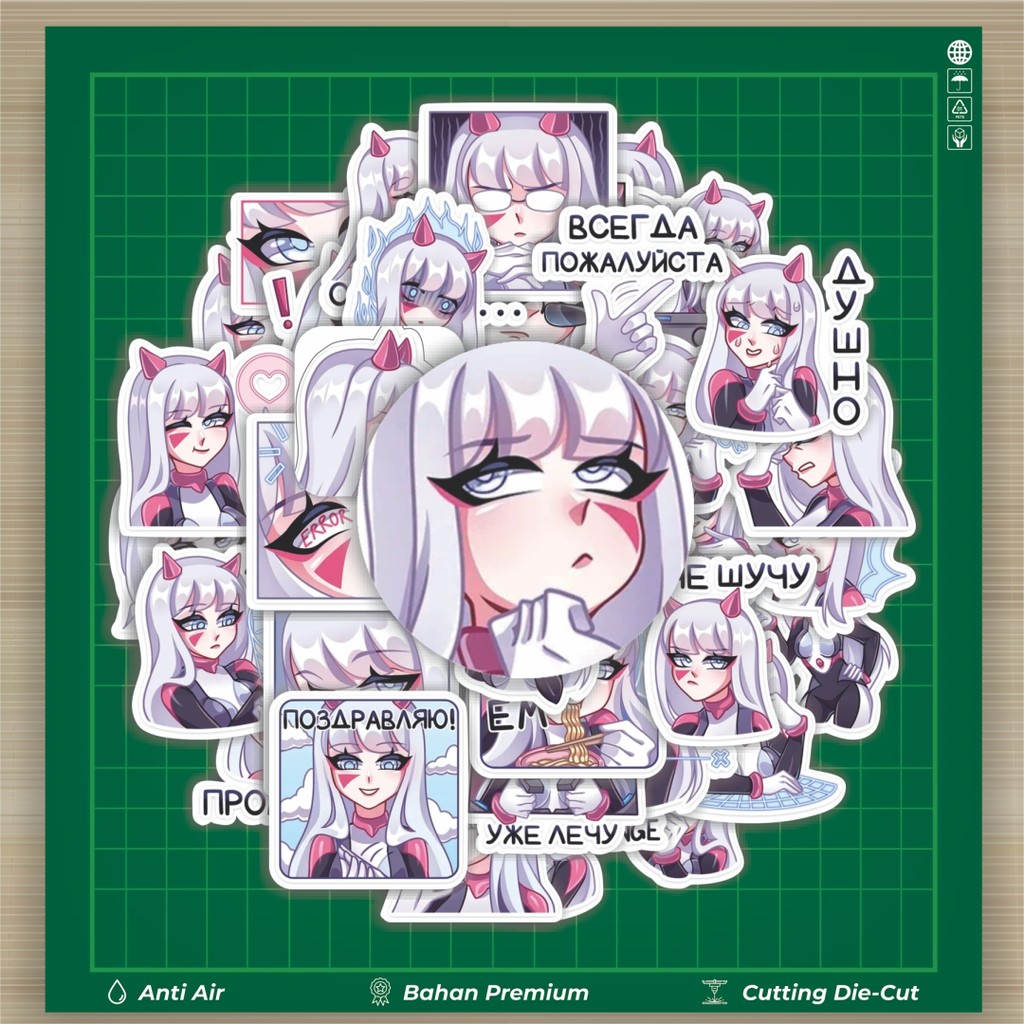 

HOT 50 PCS STIKER Stiker Funny Karakter Miss Reira Stiker Fashion Cars Decal Dingin Kartu Album Custom Vinyl Anti Air- Sticker Aesthetic Buku Journal Koper Casing HP Tablet Laptop Helm Motor Botol Minum