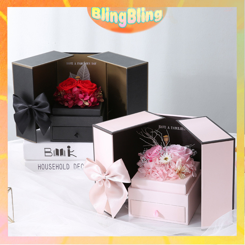 

Ready- Eternal Rose Gift Box / Kotak Perhiasan Kado Kalung Cincin Lamaran Mawar /Gift Box Mawar Visual Experience/kotak penyimpanan perhiasan yang universal untuk kalung