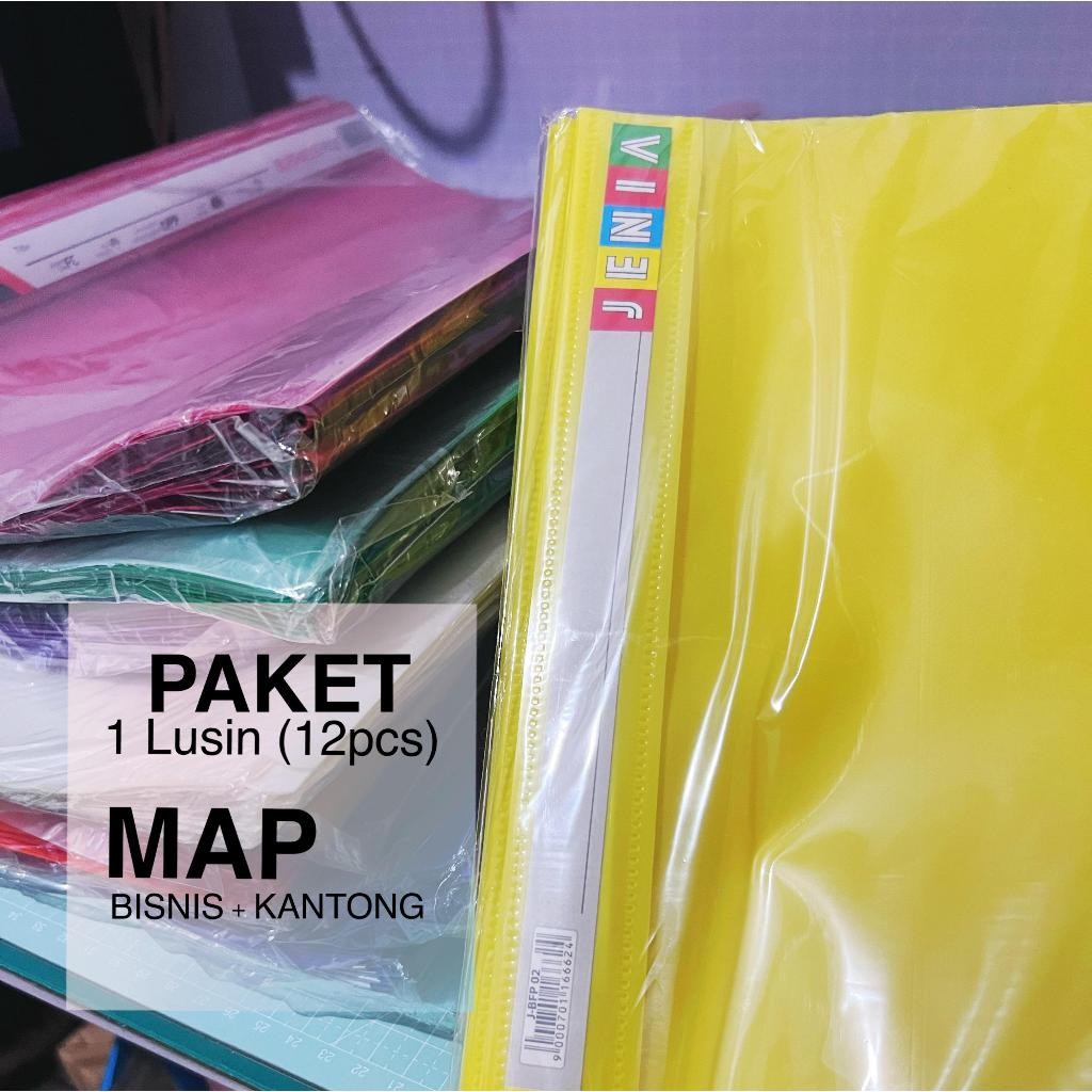 

New (1 LUSIN / 1Pak - Isi 12) +KANTONG BUSINESS FILE | Map Bisnis | Map Snel Hecter Plastik (Folio / F4)Premium
