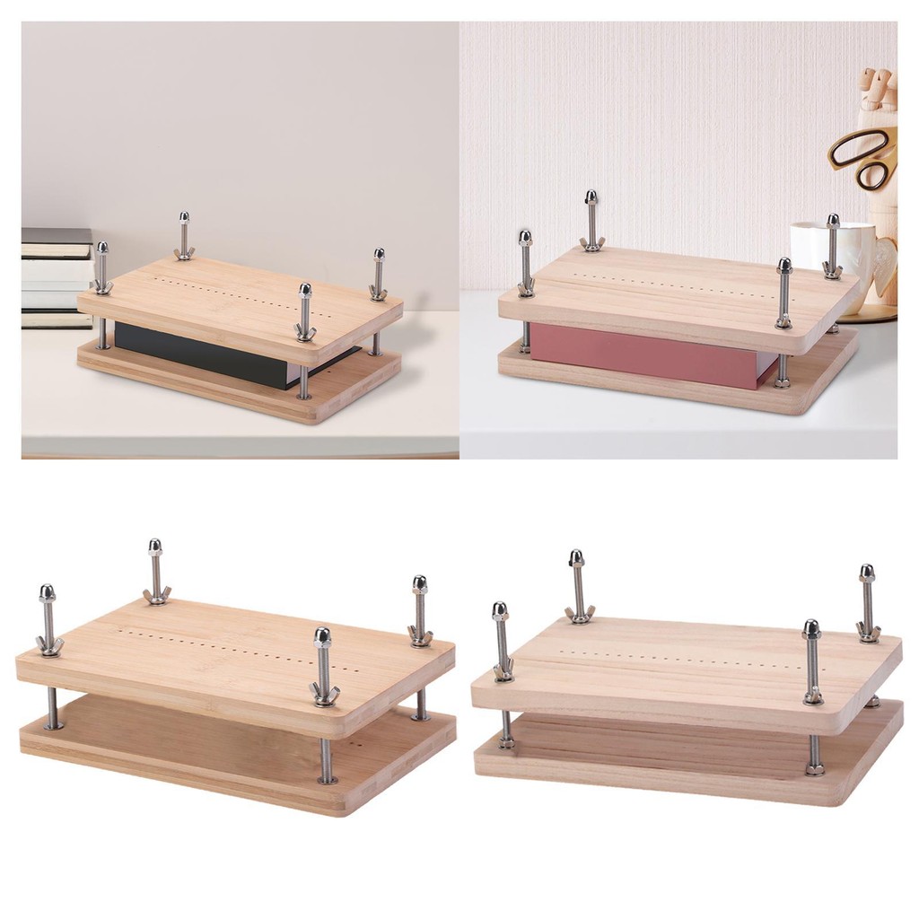 

Wood Book Press DIY Crafts Handmade Paper Press for Desktop Office Home Use