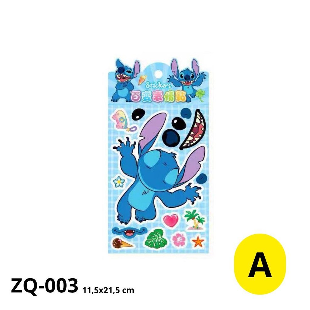 

Clover DIY STICKER Cute Stich Body Face Accesories mainan kreatif anak stiker gambar tempel karakter lucu latih motorik halus