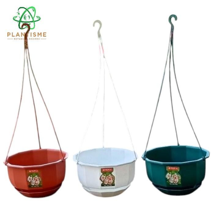 Pot Tanaman - Pot Plastik Gantung Lion Star Ø20 & Ø25 Cm Desain Elegan Kokoh Cocok Untuk Tanaman Hia
