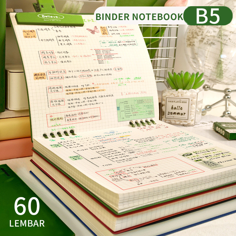 

Binder 360 Derajat Notebook B5 Binder Notebook B5 Buku Tulis Sekolah Lucu Buku Notebook Aesthetic - Suning Mall
