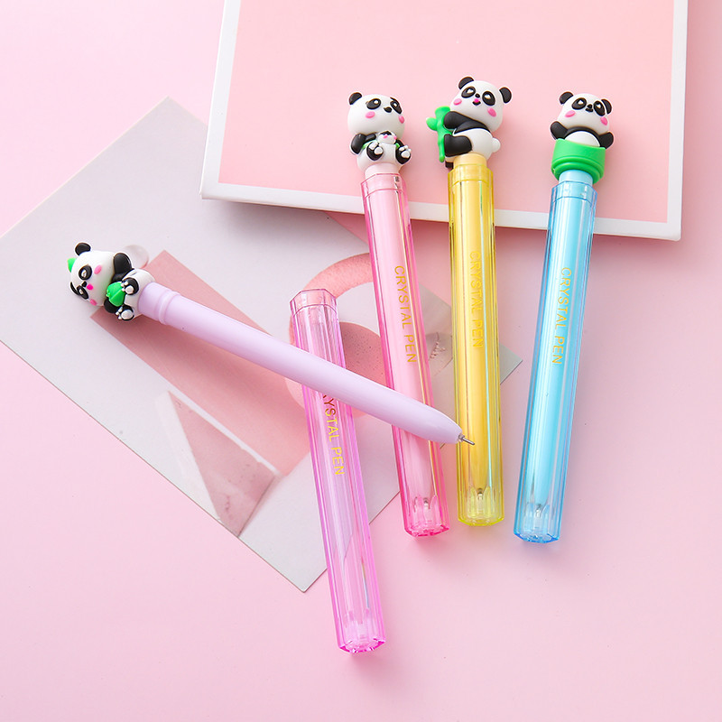 

-JOJU- PULPEN KARAKTER PANDA 3D MATERIAL PLASTIK DENGAN WARNA TRANSPARAN INDAH TINTA HITAM