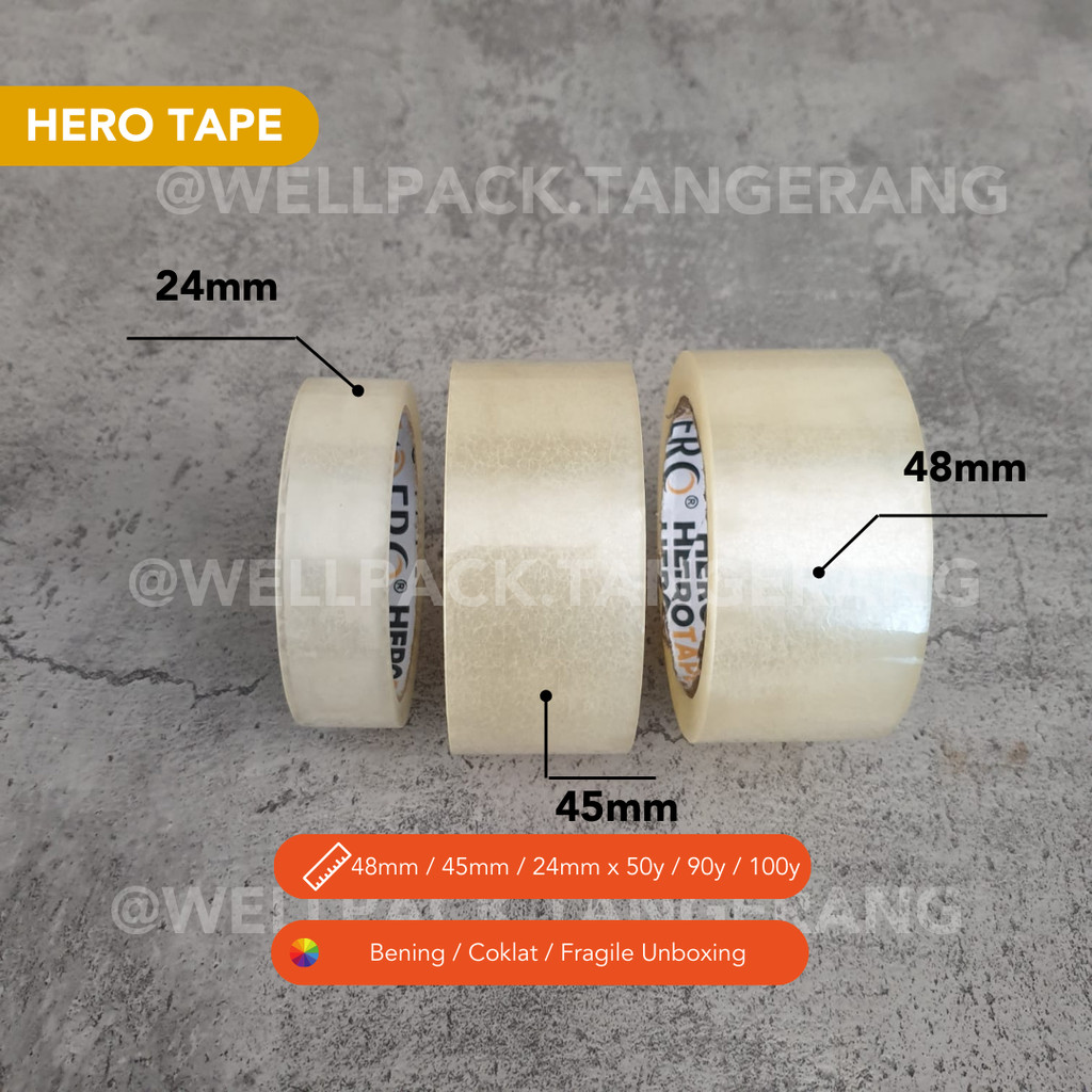 Authority Tape  45 Micron Bening/Coklat 45mm x 90yard / 100yard (per Slop)