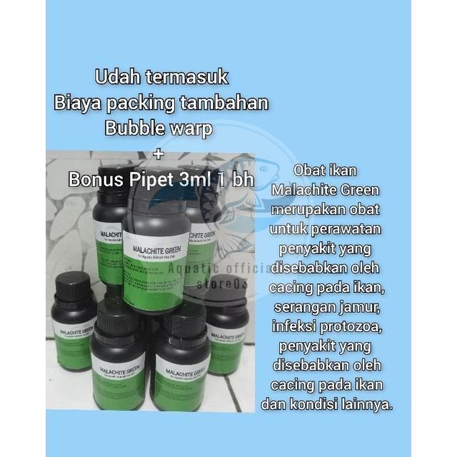 MALACHITE GREEN 100 ml obat jamur ikan / malachite green / obat jamur ikan / obat hijau / obat ikan 