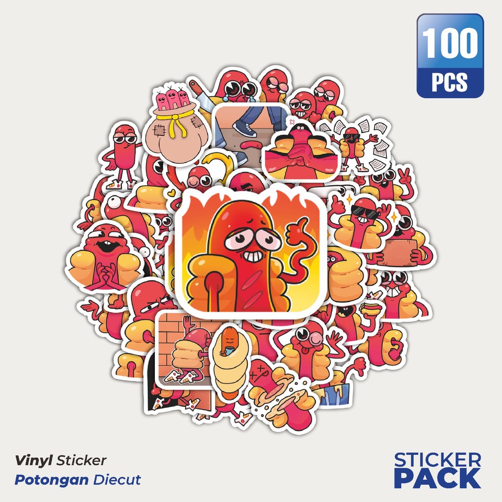 

Stiker Vinyl Stiker Kartun Chili The Hotdog Waterproof Aesthetic- Untuk Laptop, Motor, dan Helm - Paper Stationery Pack