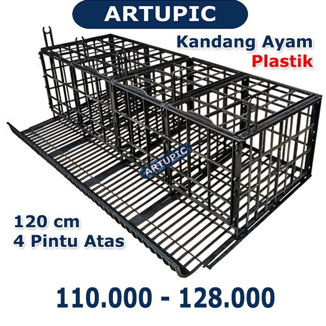 TERASHOP Kandang Baterai Ayam PLASTIK Bebek Petelur 4 Pintu Atas Artupic 8 Ekor