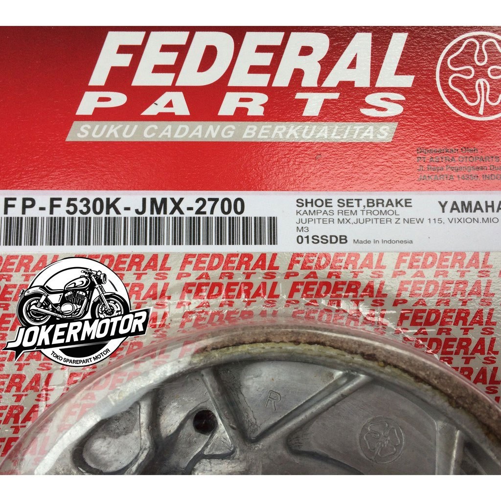 KAMPAS REM BELAKANG BRAKE SHOE YAMAHA MIO, JUPITER MX, V-IXION, MIO M3, FINO 125, NEW SOUL GT 125  1