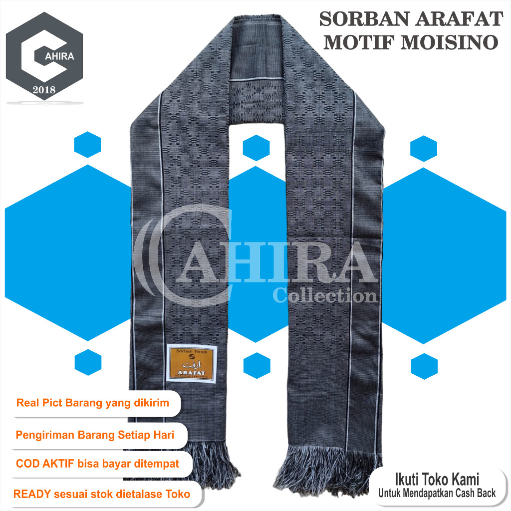 BISA COD SORBAN HAJI ARAFAT MOISINO SURBAN SANTRI BAHAN TEBAL BERKUALITAS ll-0