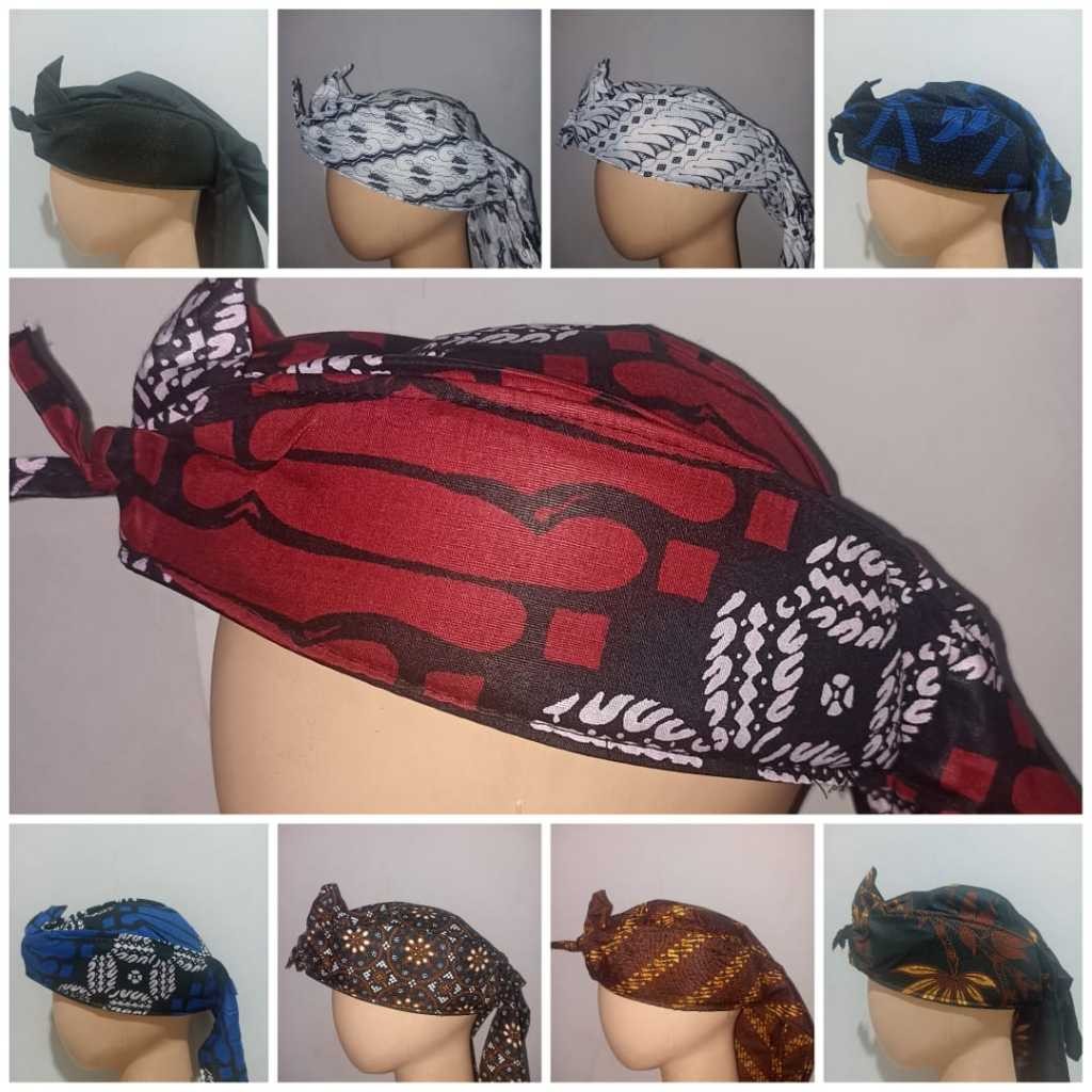 &* Ikat Kepala Tradisional Sunda Jawa Totopong Atas Tidak Bolong Topi Adat Udeng Praktis Tinggal Pak