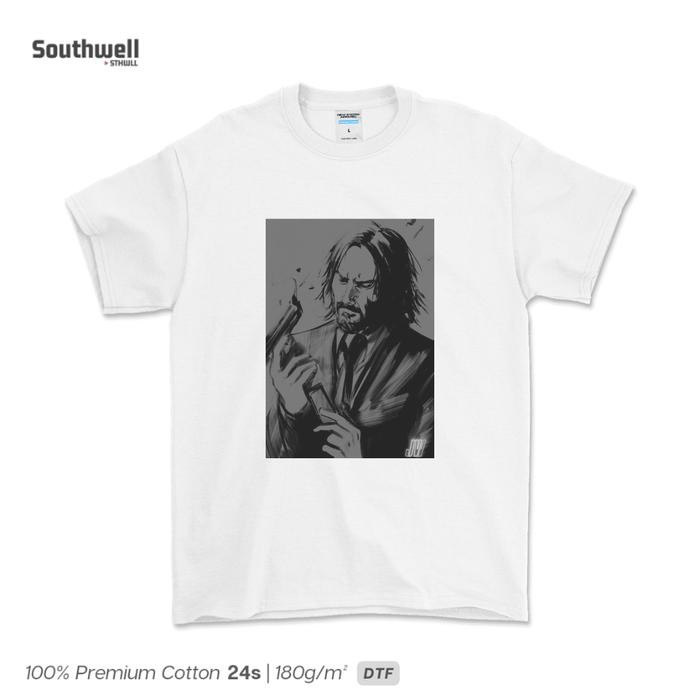 (COD) (T-shirt) Kaos John Wick : Chapter 4 - Putih, S