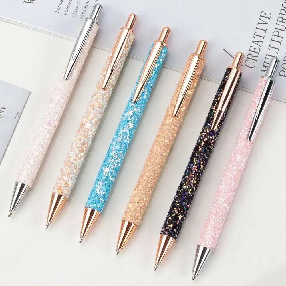 

1 Piece Lytwtw's Press Ballpoint Pen Luxury Cute Wedding Gold Metal Stationery School Office Supply High Quality Pens